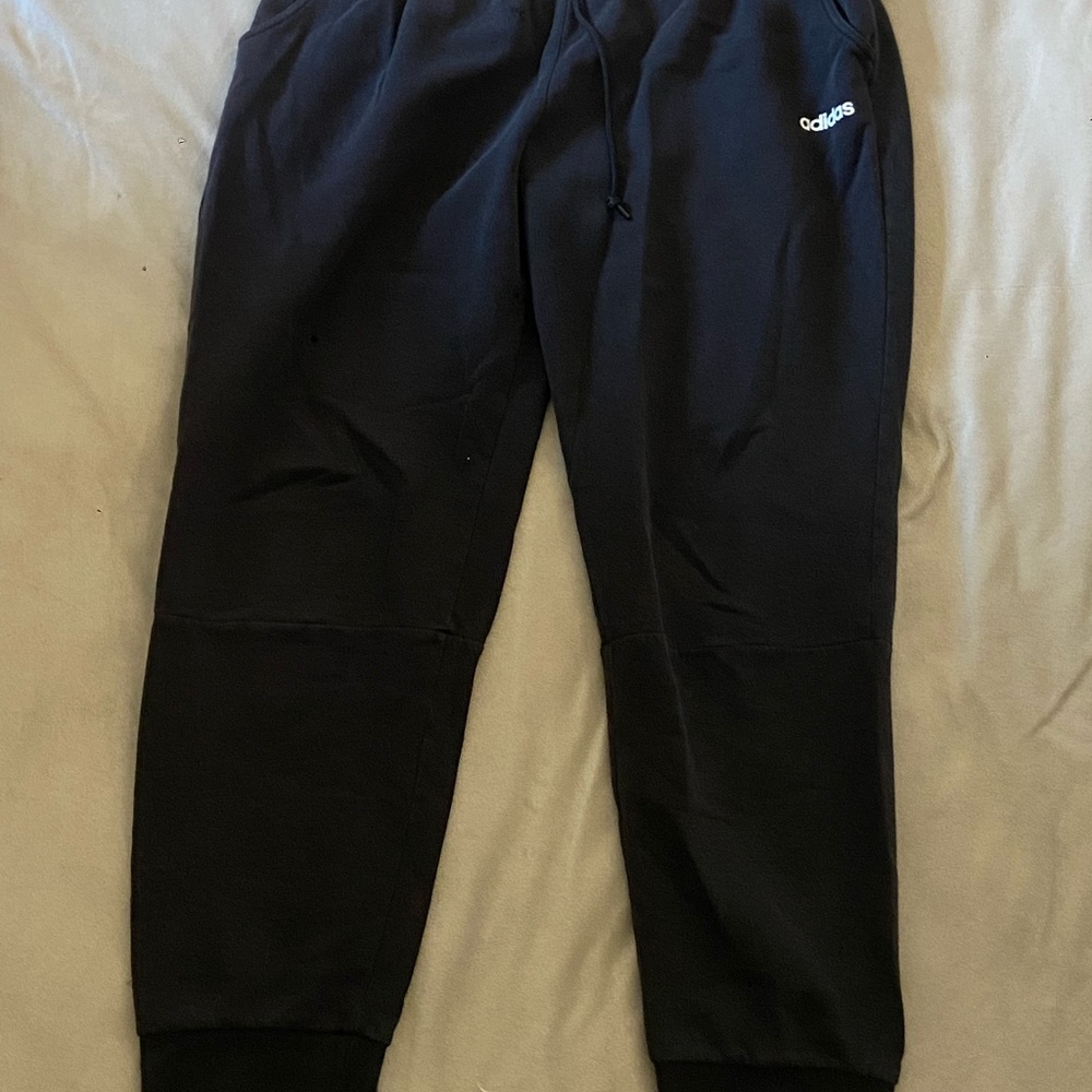 Adidas, XL, black and white joggers